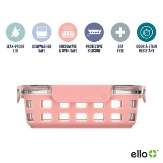 Foto 2 | Recipiente De Vidrio Para Almacenamiento De Alimentos Ello Duraglass, 800 Ml, Paquete De 5 - Venta Internacional.