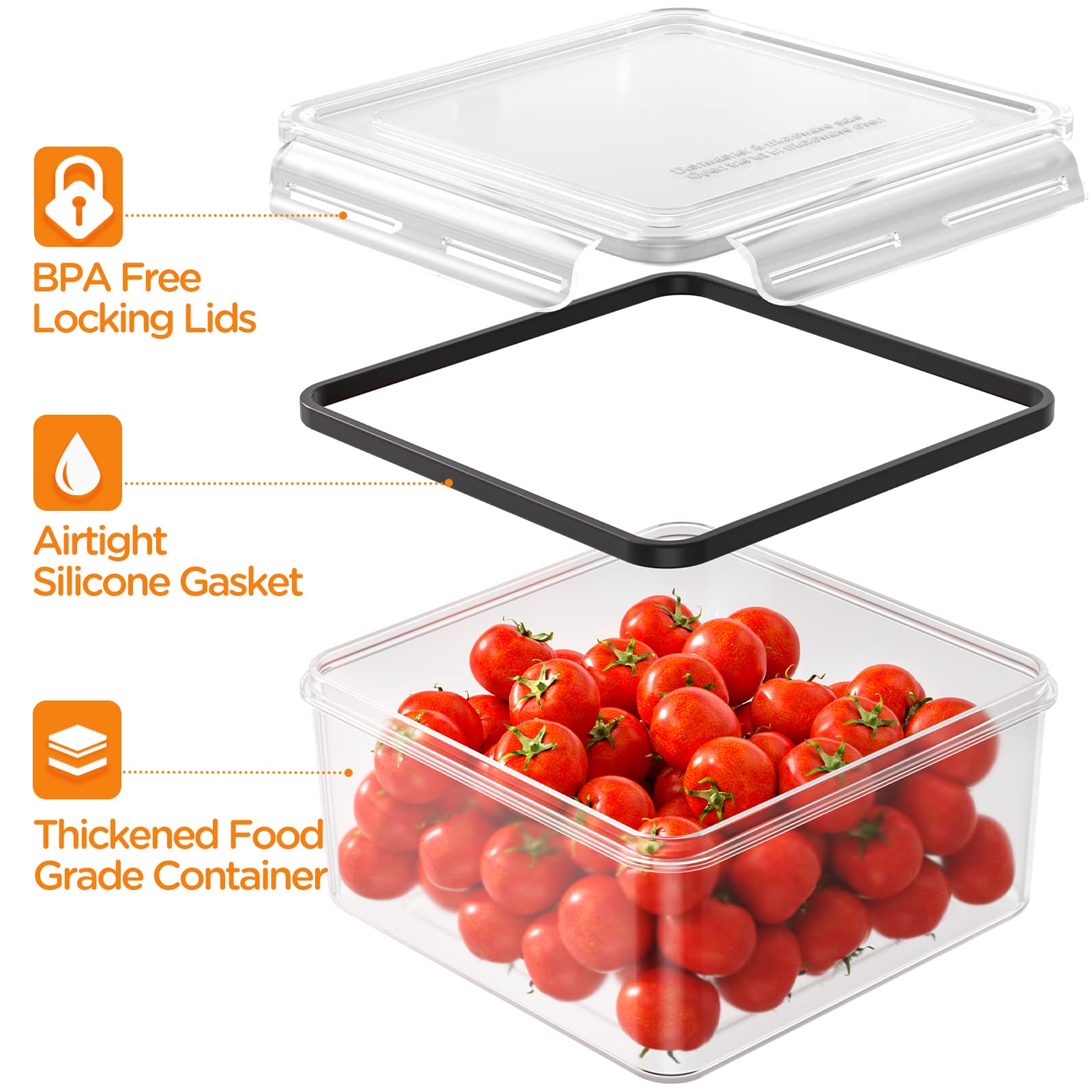 Foto 4 pulgar | Contenedores De Almacenamiento De Alimentos Hometall 40 Unidades Herméticos A Prueba De Fugas - Venta Internacional.