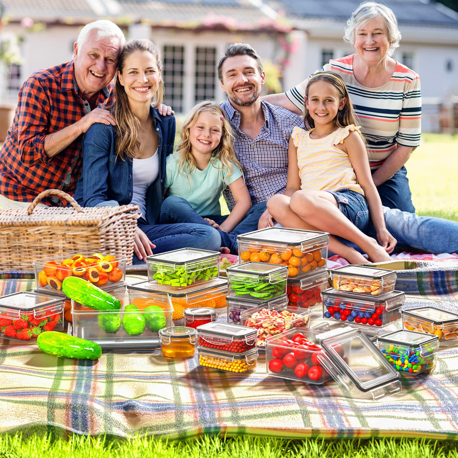 Foto 7 | Contenedores De Almacenamiento De Alimentos Hometall 40 Unidades Herméticos A Prueba De Fugas - Venta Internacional.