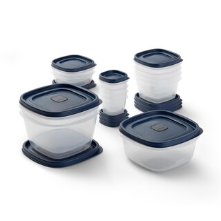Foto 1 | Recipientes Rubbermaid Easy Find Para Almacenar Alimentos, 26 Unidades, Azules - Venta Internacional.