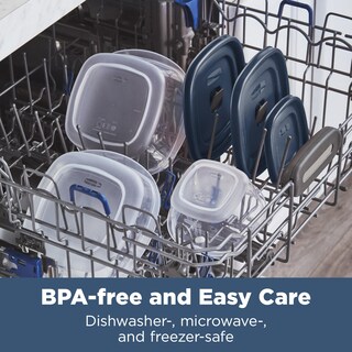 Foto 5 | Recipientes Rubbermaid Easy Find Para Almacenar Alimentos, 26 Unidades, Azules - Venta Internacional.