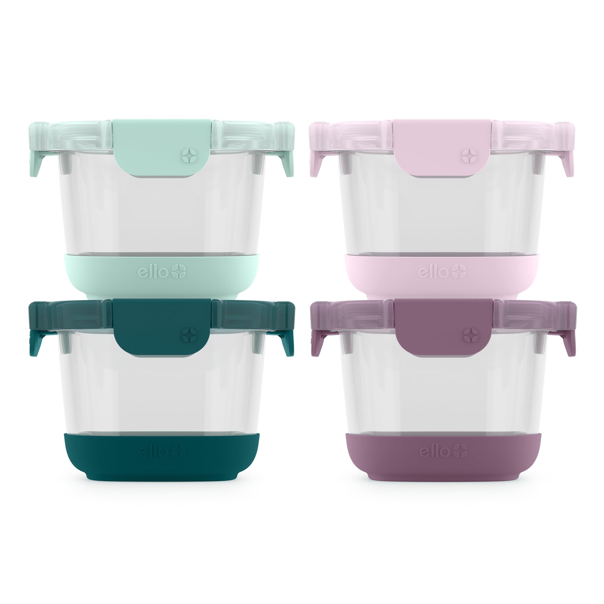 Recipiente De Vidrio Ello Duraglass Refresh, 500 Ml, Paquete De 4 - Venta Internacional.