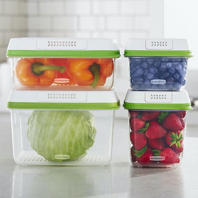 Foto 3 pulgar | Contenedores De Almacenamiento Rubbermaid Freshworks Produce Saver, Juego De 8 Piezas - Venta Internacional.