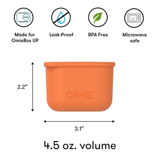 Foto 5 | Contenedores Omiebox Up A Prueba De Fugas, 130 Ml, Paquete De 2 Unidades, Azul/naranja - Venta Internacional.