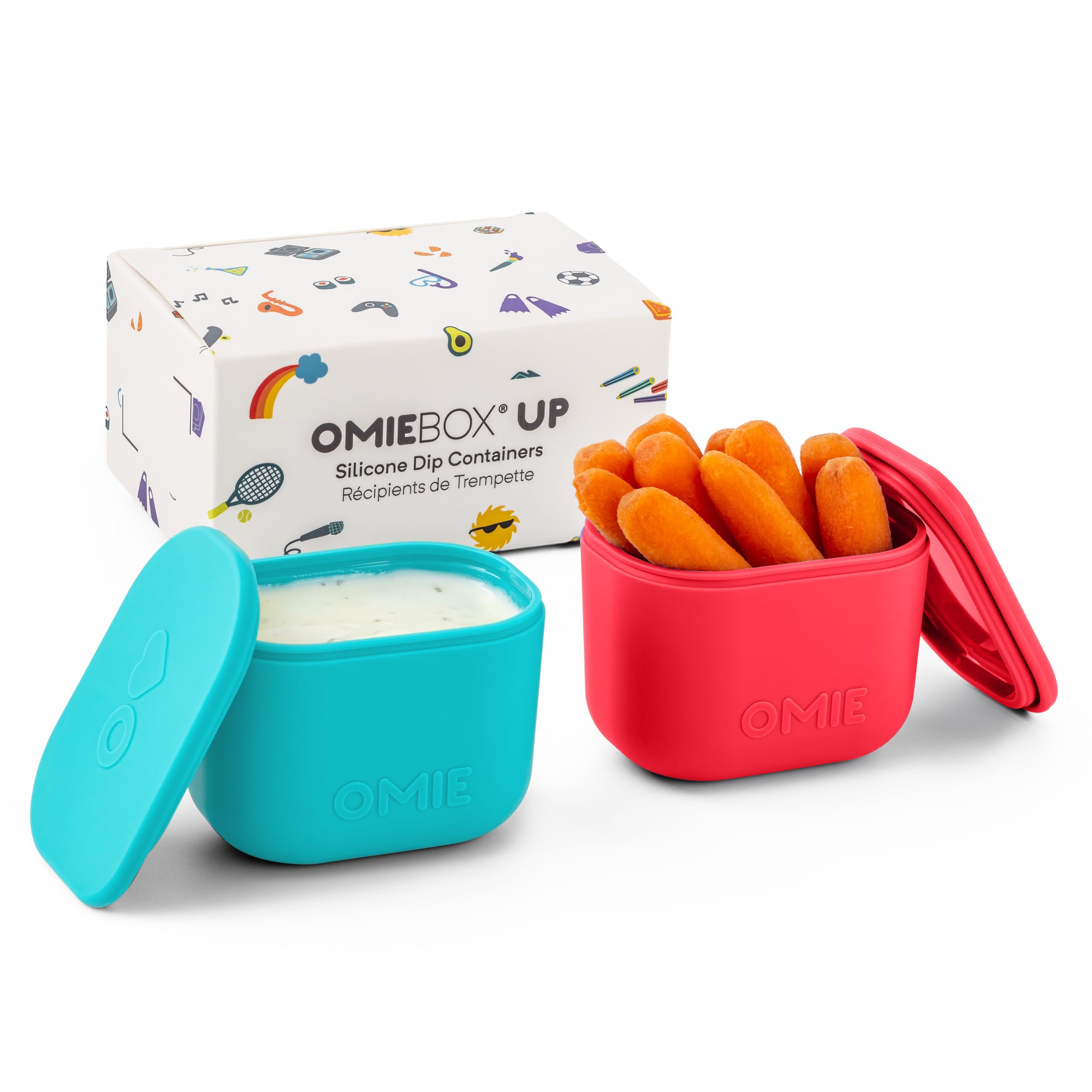 Recipientes Para Salsas Omiebox Up, A Prueba De Fugas, 130 Ml, 2 Paquetes De Silicona - Venta Internacional.