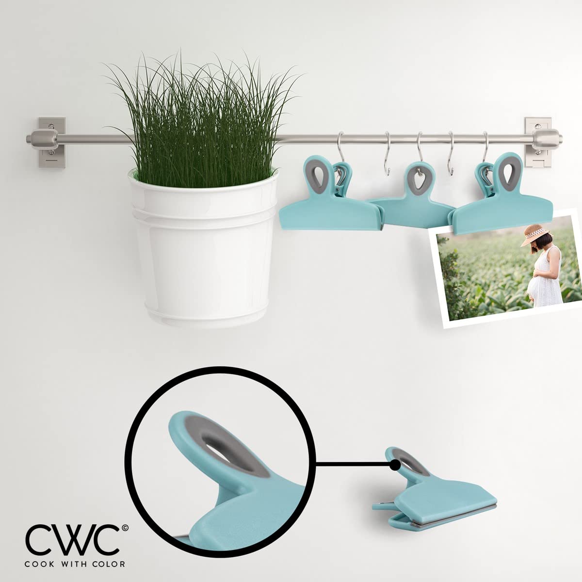 Foto 6 pulgar | Juego De 4 Clips Para Bolsas Cook Con Colores, Grandes Y Resistentes - Venta Internacional.