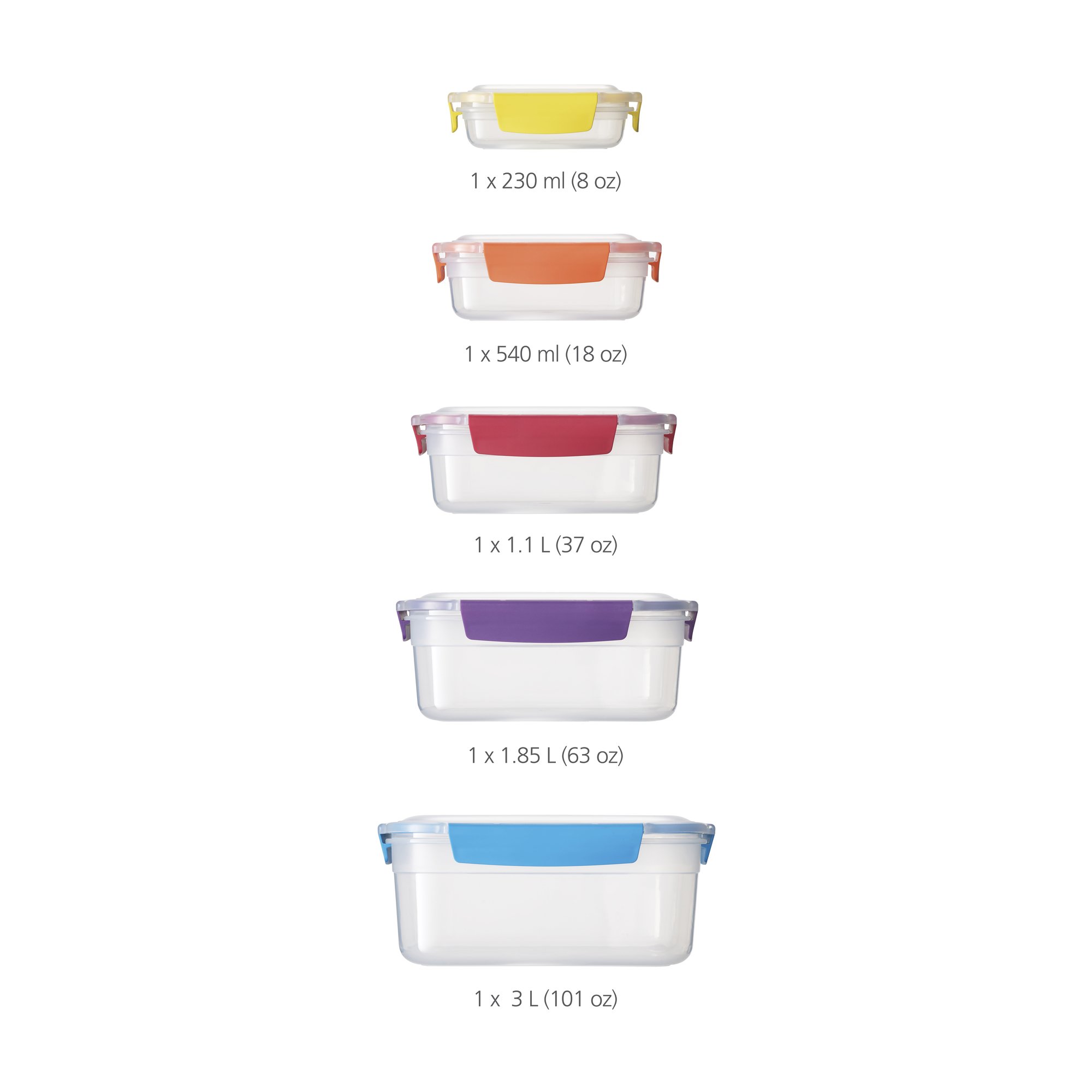 Foto 2 | Juego De Recipientes Para Almacenamiento De Alimentos Joseph Joseph Nest Lock, 10 Piezas - Venta Internacional.