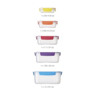 Foto 2 | Juego De Recipientes Para Almacenamiento De Alimentos Joseph Joseph Nest Lock, 10 Piezas - Venta Internacional.