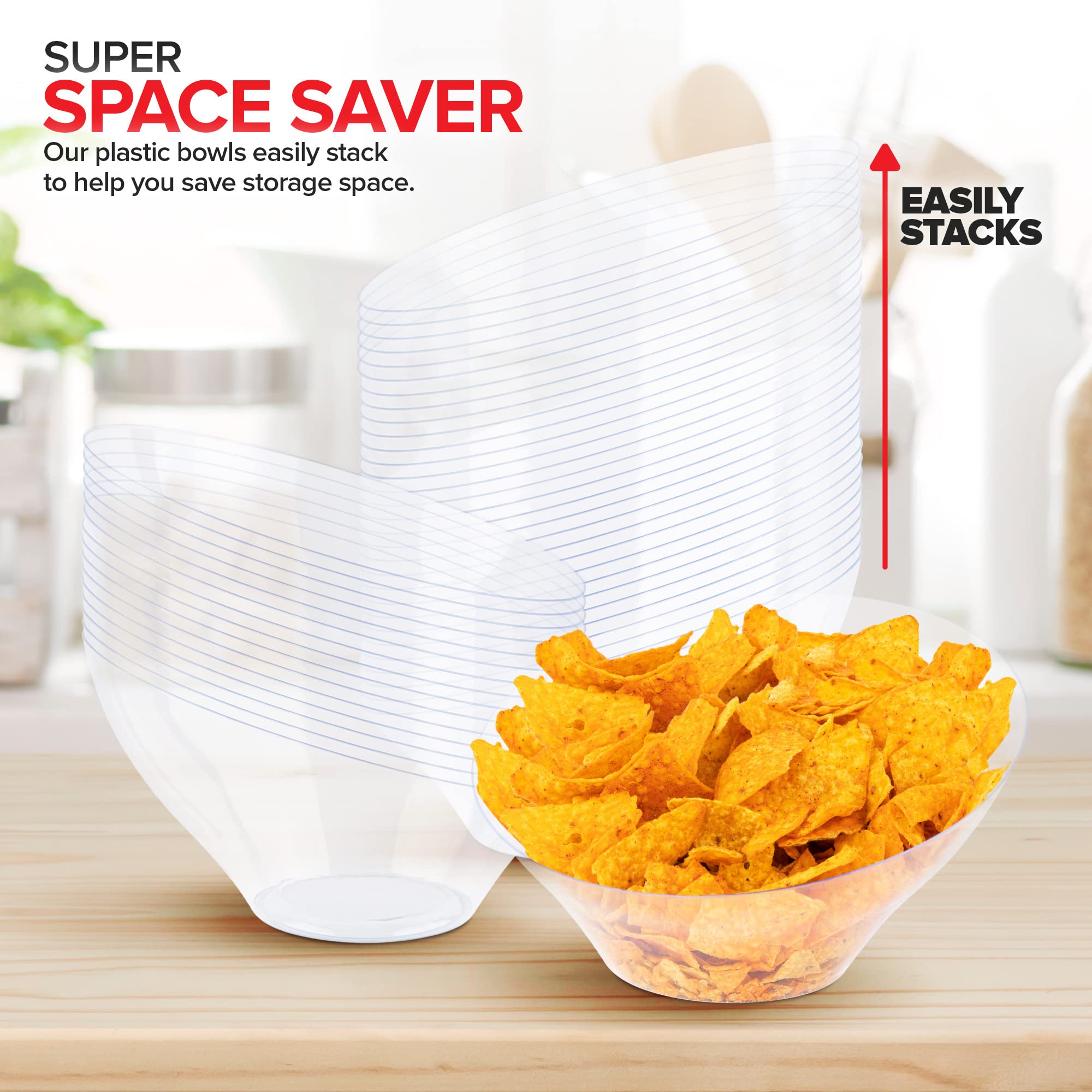 Foto 7 | Tazones Para Servir Stock Your Home, Paquete Múltiple (paquete De 6), 1.6 L Y 1.2 L - Venta Internacional.