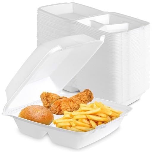 Foto 3 pulgar | Recipientes Para Alimentos Stock Your Home Clamshell Con 3 Compartimentos, Paquete De 25 - Venta Internacional.