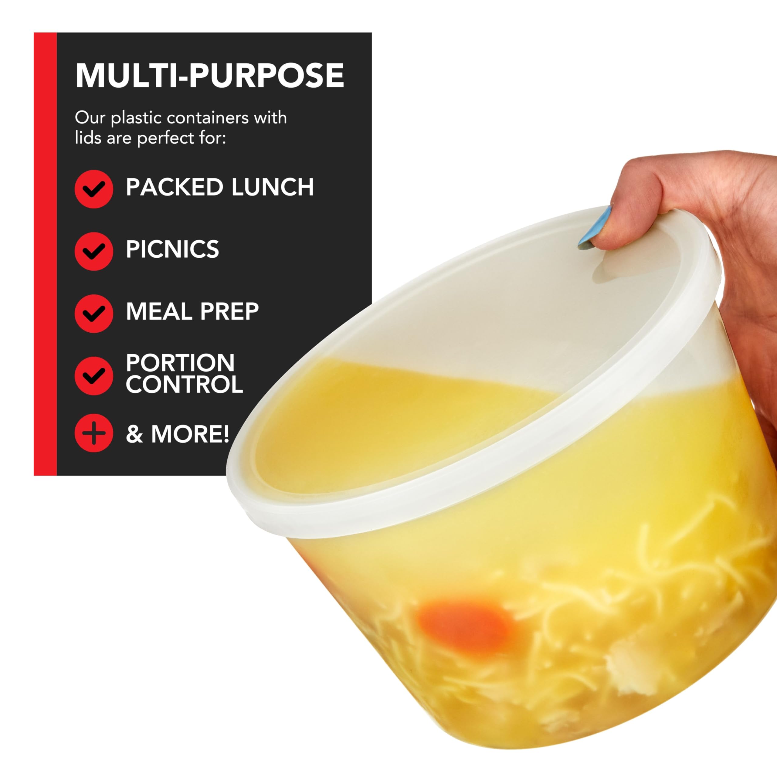 Foto 5 | Recipientes De Almacenamiento De Alimentos Stock Your Home, 1,9 L (paquete De 8) - Venta Internacional.