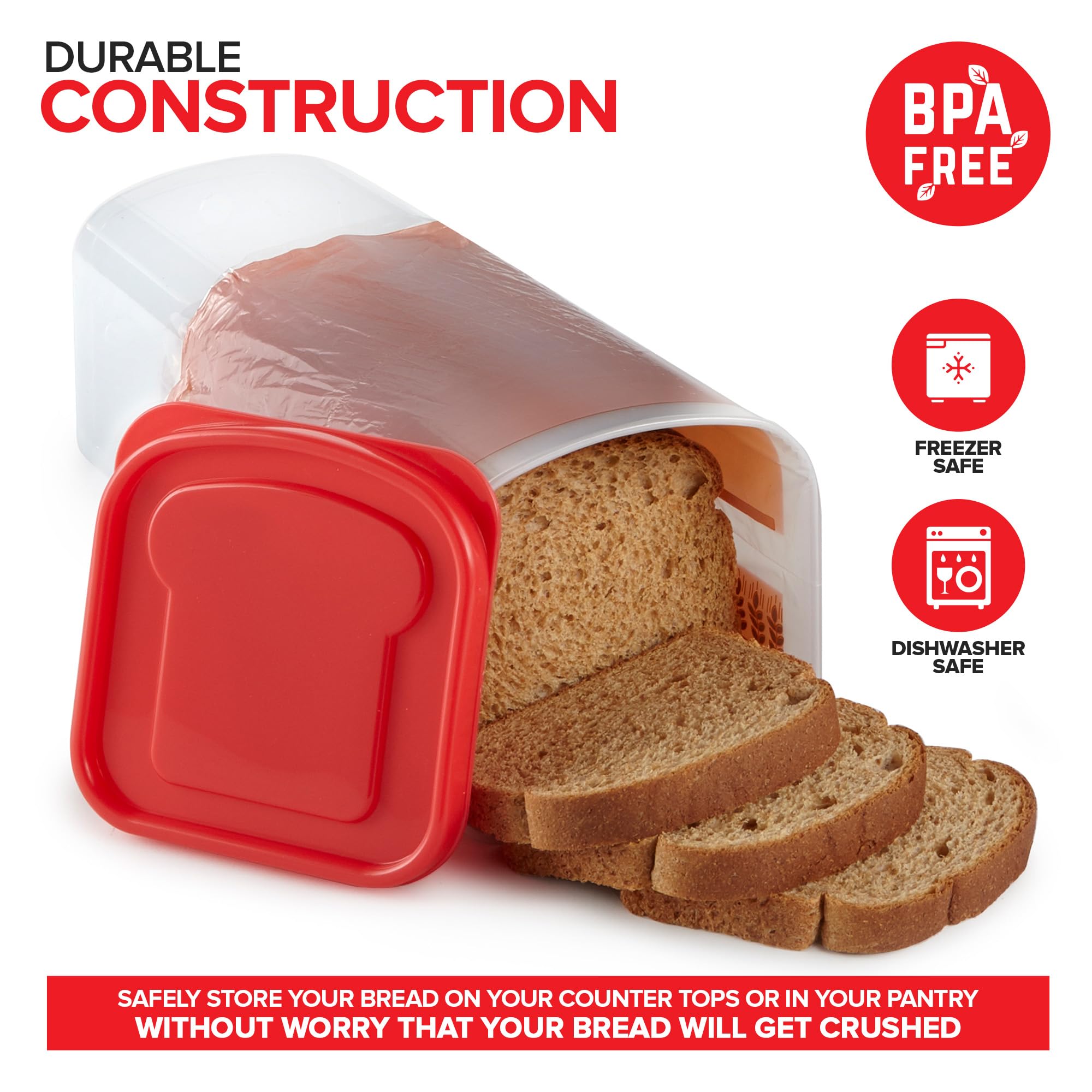 Foto 6 pulgar | Bread Loaf Keeper Stock Your Home Fresh Storage, Paquete De 2 - Venta Internacional.