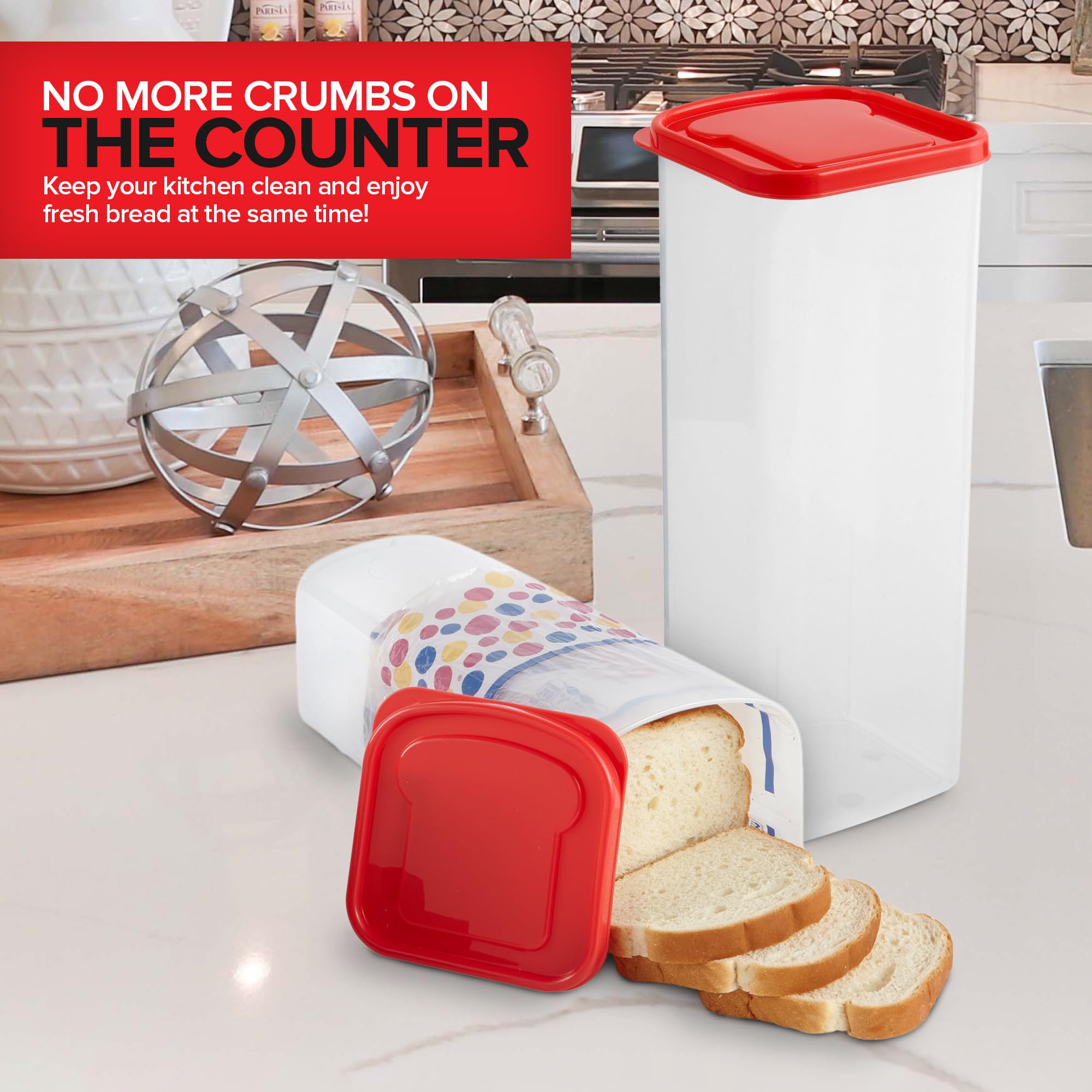 Foto 8 pulgar | Bread Loaf Keeper Stock Your Home Fresh Storage, Paquete De 2 - Venta Internacional.