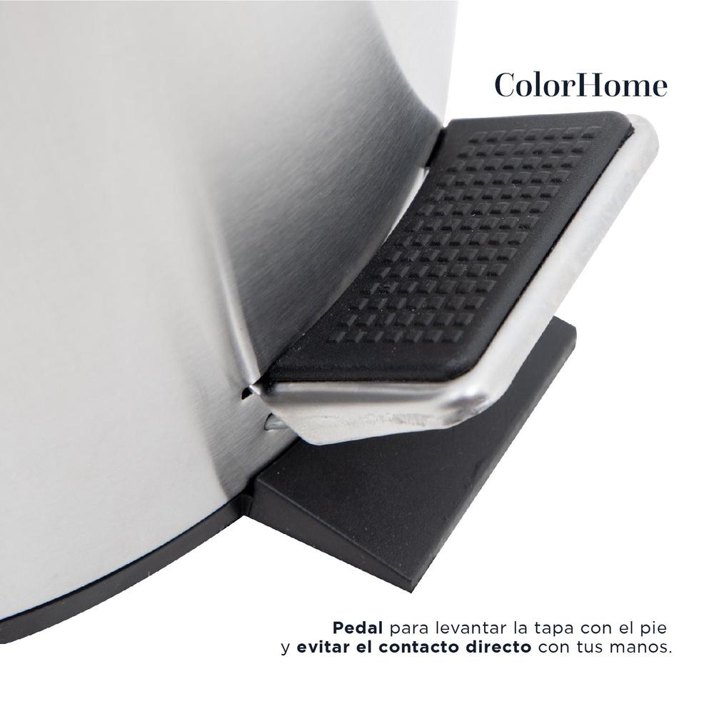 Foto 7 pulgar | Bote De Basura Con Pedal Acero Inoxidable Metalico Cocina 7l