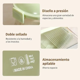 Foto 3 | Recipientes Xtellar Hermeticos Plastico Contenedores Juego De Cocina