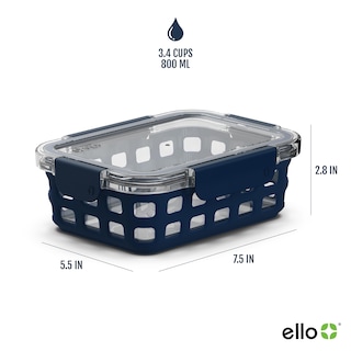 Foto 3 | Recipiente De Almacenamiento De Alimentos Ello Duraglass 800 Ml Paquete De 3 Unidades - Venta Internacional.