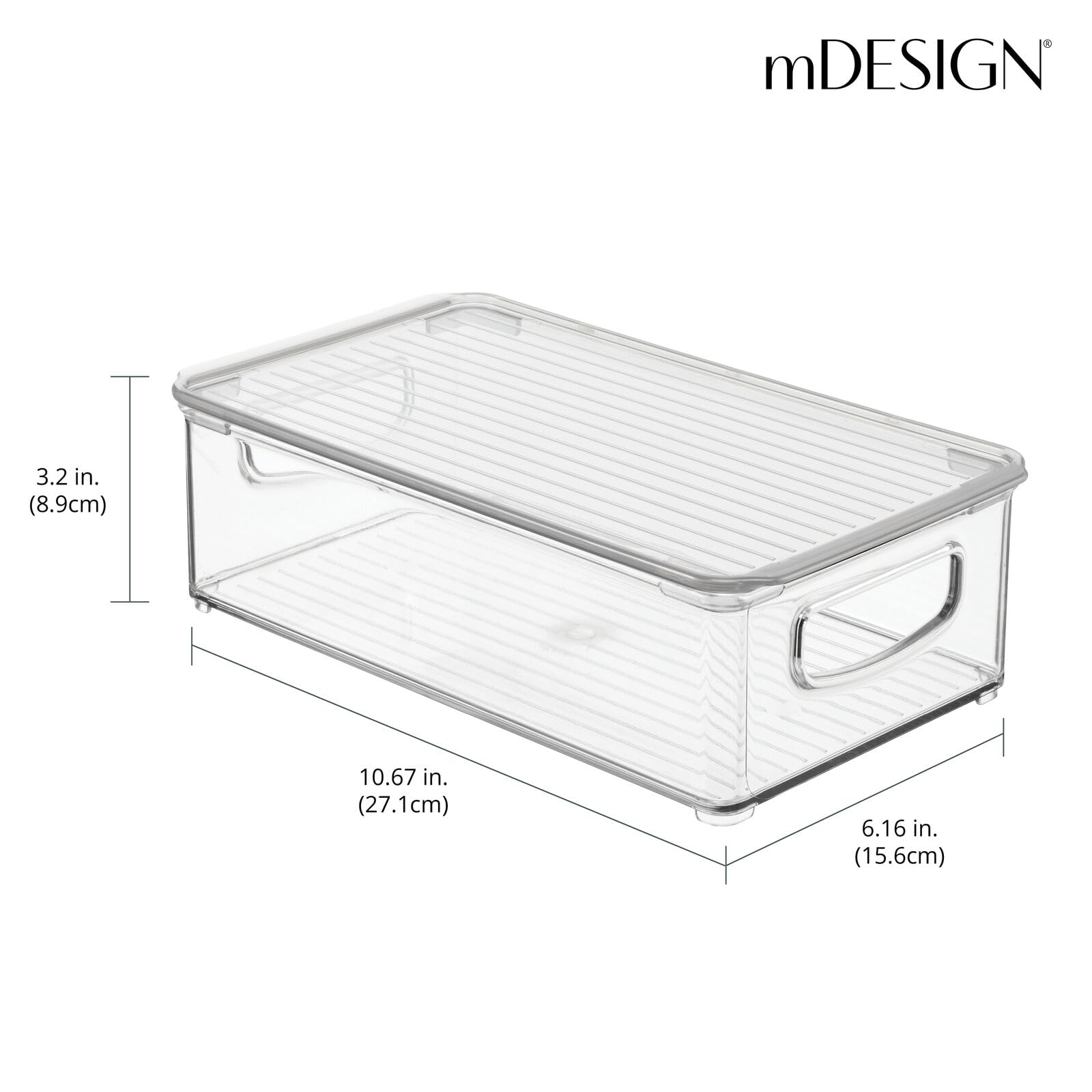Foto 5 pulgar | Caja De Almacenamiento Con Diseño Mdesign  Línea Con Tapa Y Asas  Paquete De 4 - Venta Internacional.