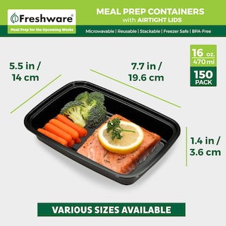 Foto 3 | Recipientes De Almacenamiento De Alimentos Freshware Meal Prep 1 Compartimento - Venta Internacional.