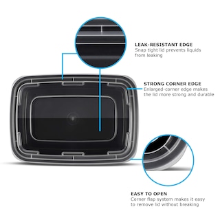 Foto 4 | Recipientes De Almacenamiento De Alimentos Freshware Meal Prep 1 Compartimento - Venta Internacional.