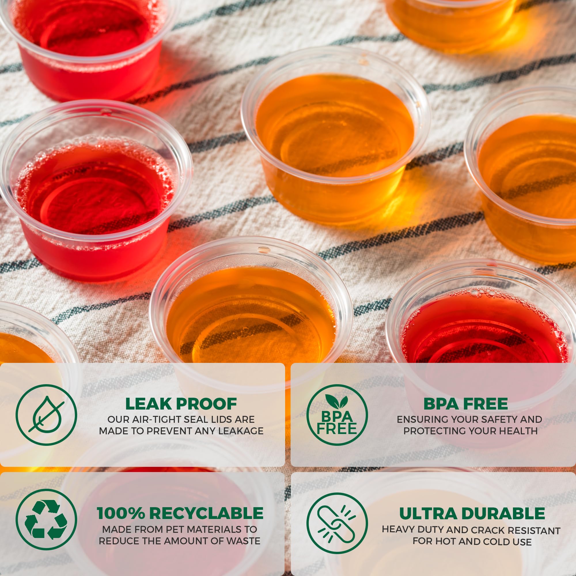 Foto 4 pulgar | Vasos Para Porciones De Plástico Con Tapa Freshware 120 Ml [100 Juegos] - Venta Internacional.
