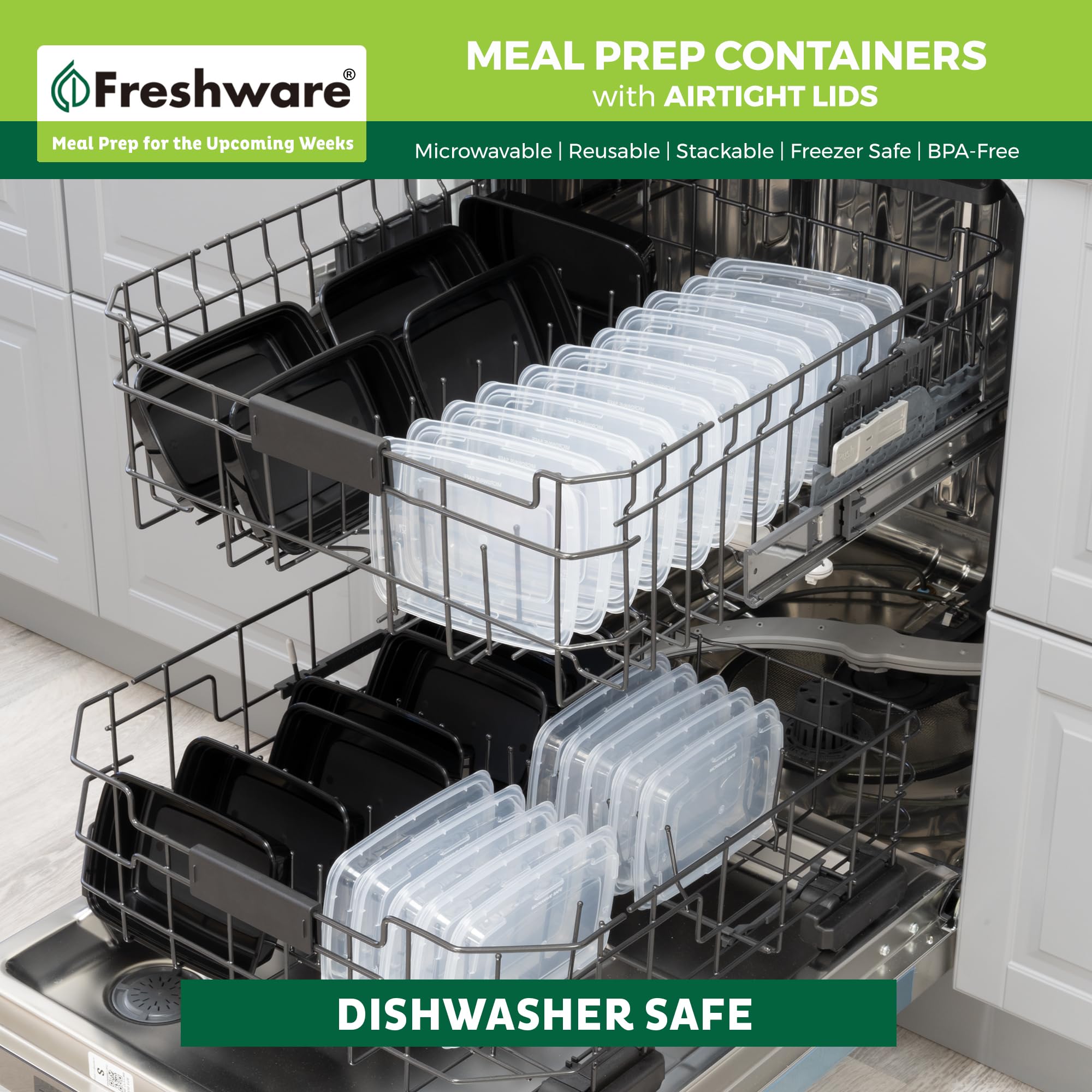 Foto 5 pulgar | Recipientes Para Preparación De Comidas Freshware  1 Compartimento  50 Unidades  700 Ml - Venta Internacional.