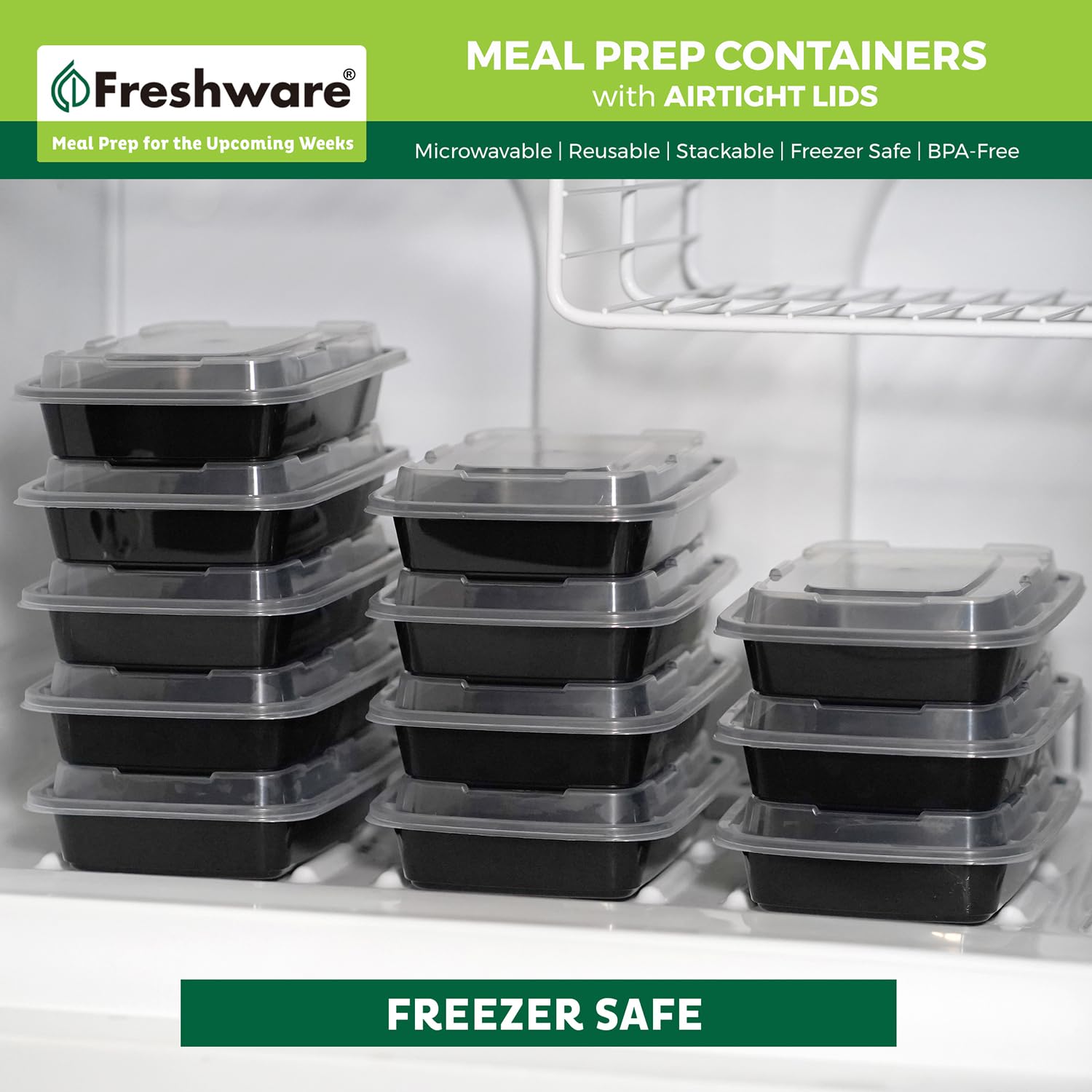Foto 6 pulgar | Recipientes Para Preparación De Comidas Freshware  1 Compartimento  50 Unidades  700 Ml - Venta Internacional.