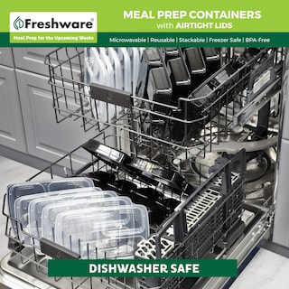 Foto 4 | Recipientes De Almacenamiento De Alimentos Freshware Con 3 Compartimentos 24 Oz X 50 - Venta Internacional.