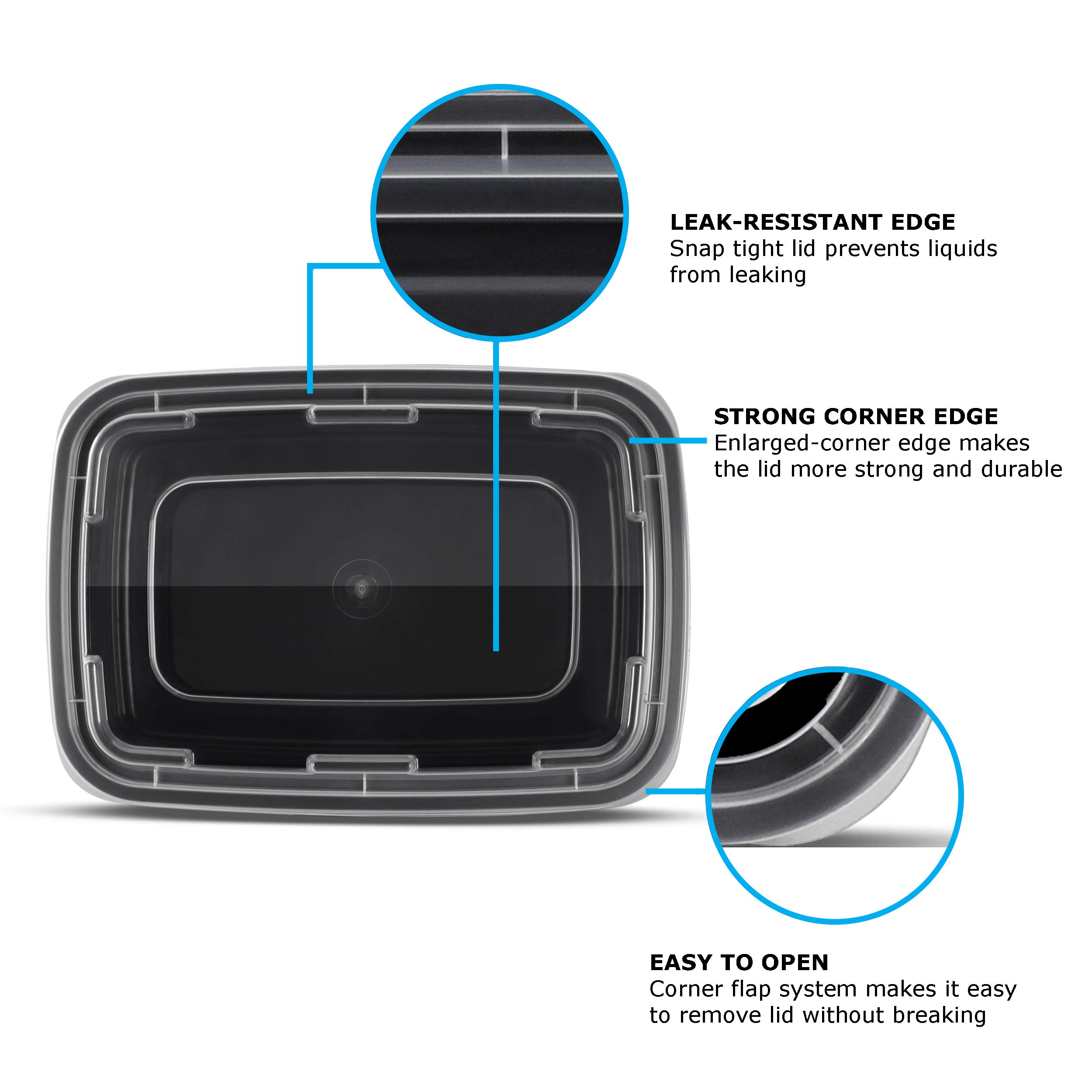 Foto 5 pulgar | Recipientes De Almacenamiento De Alimentos Freshware Meal Prep  1 Compartimento - Venta Internacional.