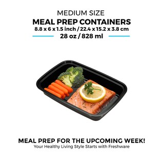 Foto 5 | Recipientes De Almacenamiento De Alimentos Freshware Meal Prep 1 Compartimento - Venta Internacional.