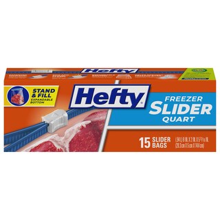 Foto 1 | Bolsas De Almacenamiento Hefty Slider Para Congelador Cocina Cuarto De Galón 15 Unidades Azules - Venta Internaci