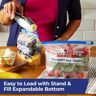 Foto 6 | Bolsas De Almacenamiento Hefty Slider Para Congelador Cocina Cuarto De Galón 15 Unidades Azules - Venta Internaci