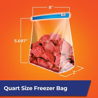 Foto 7 | Bolsas De Almacenamiento Hefty Slider Para Congelador Cocina Cuarto De Galón 15 Unidades Azules - Venta Internaci