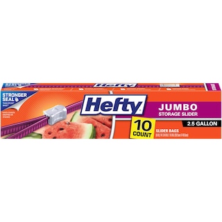 Foto 1 | Bolsas De Almacenamiento Hefty Slider Jumbo 9 X 10 2 5 L (90 En Total) - Venta Internacional.