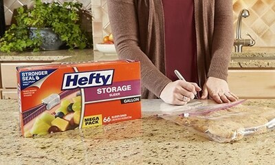 Foto 4 | Bolsas De Almacenamiento Hefty Slider De Un Cuarto De Galón 20 Unidades Sin Bpa - Venta Internacional.