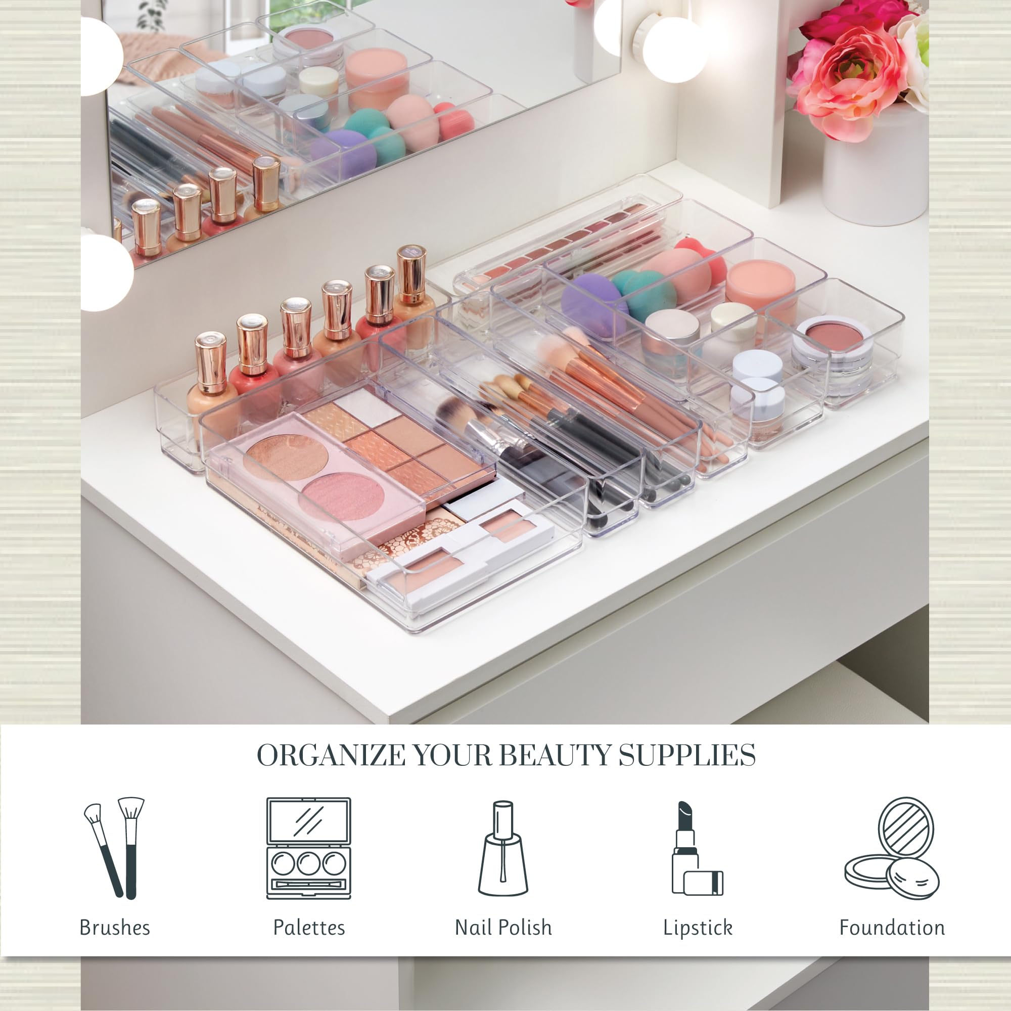 Foto 4 pulgar | Set Organizador De Cajones Stori Simplesort  10 Piezas  Plástico Transparente - Venta Internacional.