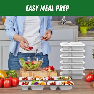 Foto 6 | Recipientes Dealusy Para Preparación De Comidas 28 Onzas 2 Compartimentos X 50 Con Tapas - Venta Internacional.