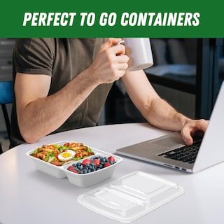 Foto 7 | Recipientes Dealusy Para Preparación De Comidas 28 Onzas 2 Compartimentos X 50 Con Tapas - Venta Internacional.