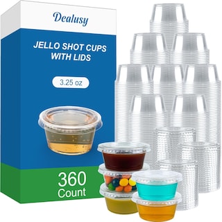 Foto 1 | Juego De Vasos Jello Shot Cups Dealusy 360 De 100 Ml Con Tapa Aptos Para Alimentos - Venta Internacional.