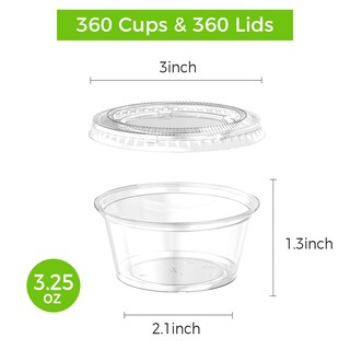 Foto 2 | Juego De Vasos Jello Shot Cups Dealusy 360 De 100 Ml Con Tapa Aptos Para Alimentos - Venta Internacional.