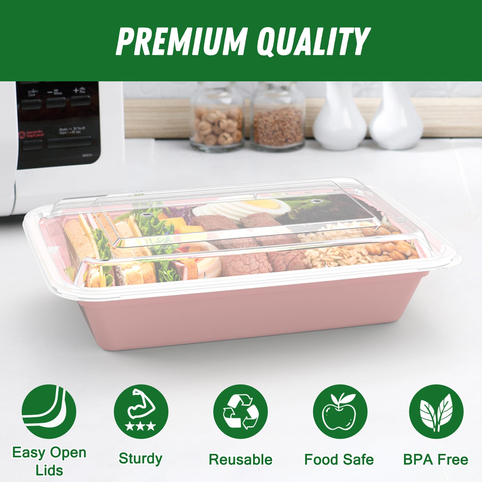 Foto 4 pulgar | Recipientes Dealusy Para Preparación De Comidas  32 Oz (paquete De 50) Con Tapas Fáciles De Abrir - Venta Internaciona