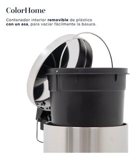 Foto 2 | ''bote De Basura Metalico Acero Inox Con Pedal Cocina 12l Gris ''
