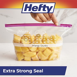 Foto 3 | Bolsas De Almacenamiento Hefty Slider Calendar De Medio Galón 128 Unidades - Venta Internacional.
