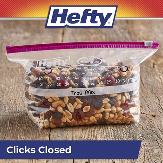 Foto 6 | Bolsas De Almacenamiento Hefty Slider Calendar De Medio Galón 128 Unidades - Venta Internacional.