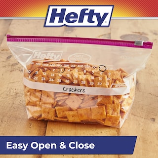 Foto 7 | Bolsas De Almacenamiento Hefty Slider Calendar De Medio Galón 128 Unidades - Venta Internacional.