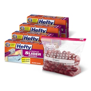 Foto 1 | Bolsas De Almacenamiento Hefty Slider Para Calendario Tamaño Cuarto De Galón 160 Unidades - Venta Internacional.