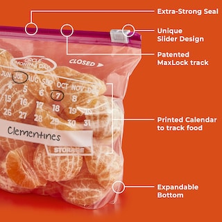 Foto 4 | Bolsas De Almacenamiento Hefty Slider Para Calendario Tamaño Cuarto De Galón 160 Unidades - Venta Internacional.