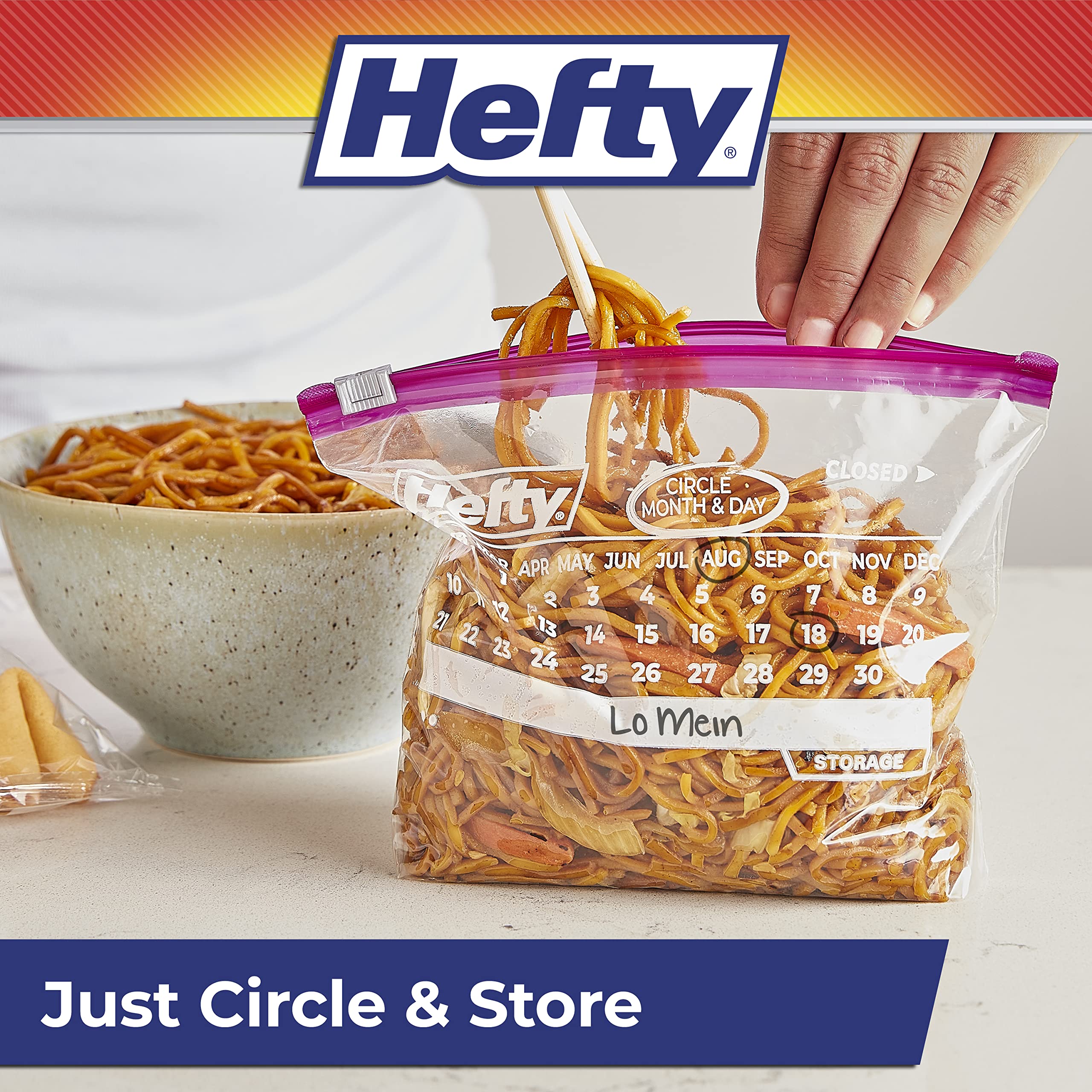 Foto 6 pulgar | Bolsas De Almacenamiento Hefty Slider Para Calendario  Tamaño Cuarto De Galón  160 Unidades - Venta Internacional.