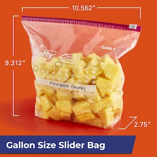 Foto 2 | Bolsas De Almacenamiento Hefty Slider Calendar Tamaño Galón 120 Unidades - Venta Internacional.