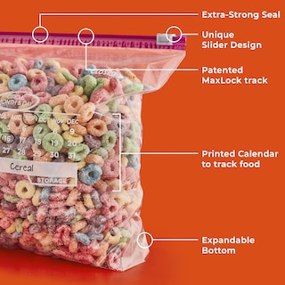 Foto 3 | Bolsas De Almacenamiento Hefty Slider Calendar Tamaño Galón 120 Unidades - Venta Internacional.