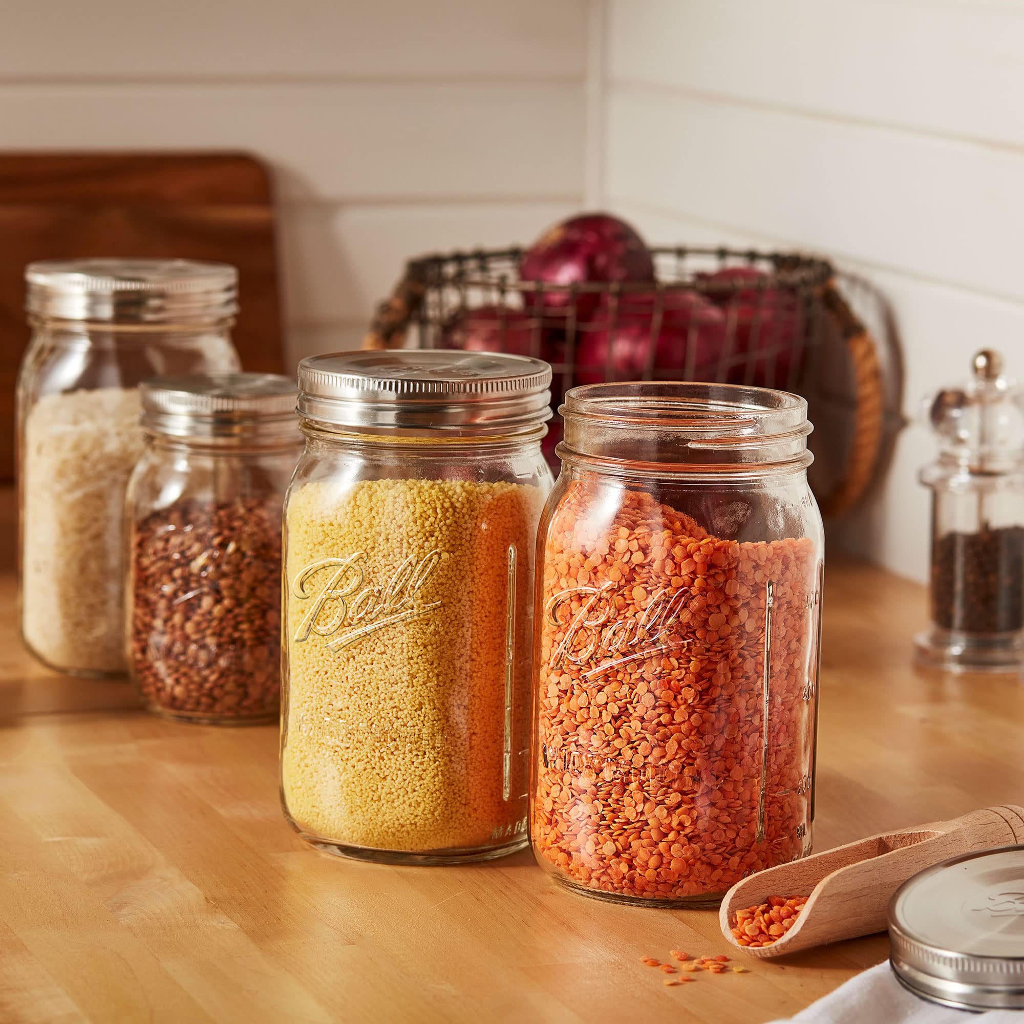 Foto 4 pulgar | Mason Jar Tapas En Forma De Bola De Acero Inoxidable  Boca Ancha  6 Unidades - Venta Internacional.